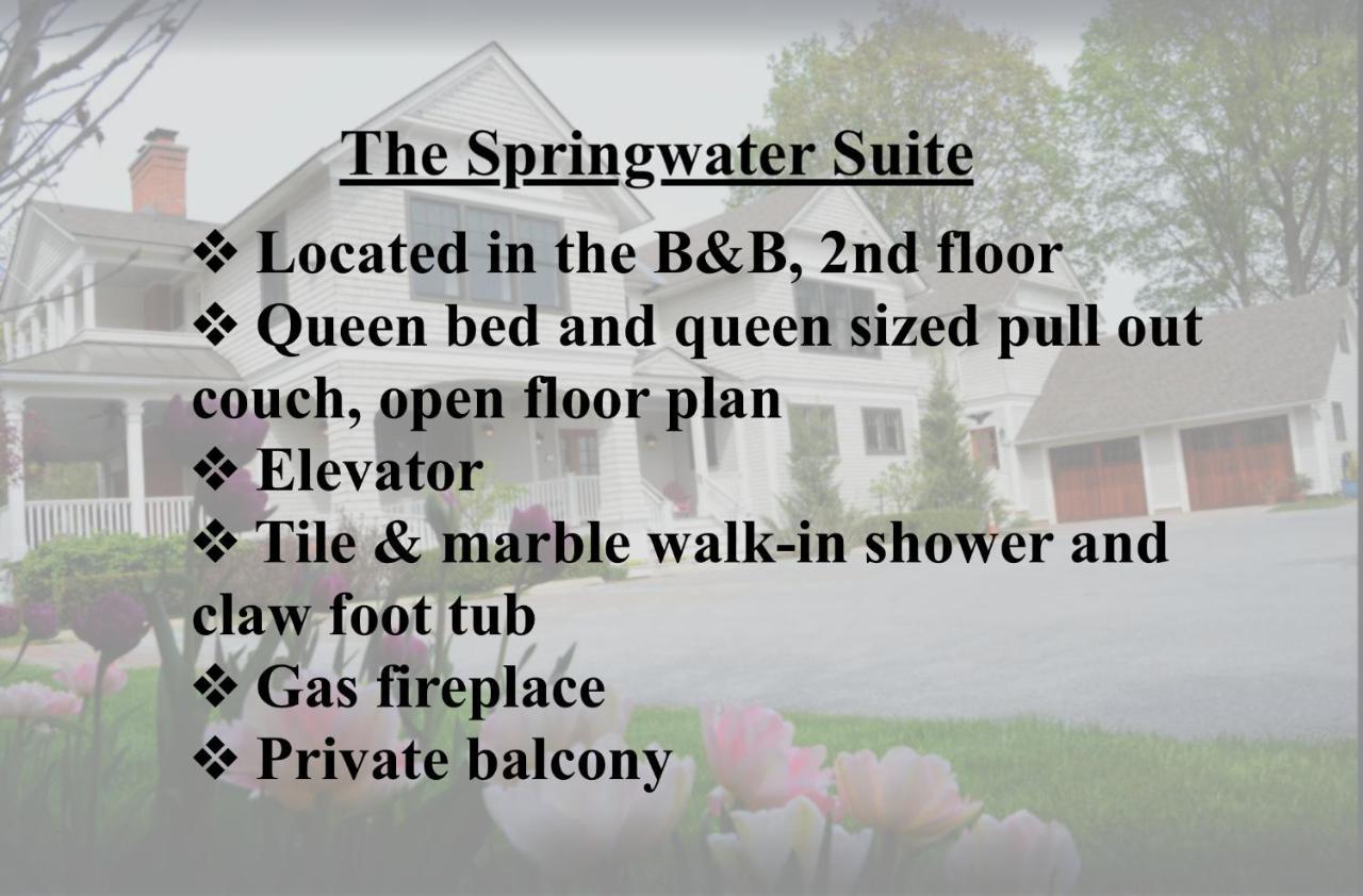 The Springwater Bed And Breakfast Saratoga Springs Extérieur photo